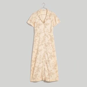 Madewell Kacie Midi Shirtdress in Stitched Vines